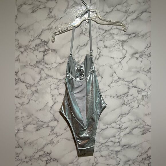 ANN SUMMERS Crimson Metallic Teddy - Picture 13 of 14